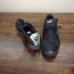 Puma Metallic Black Leather Sneaker